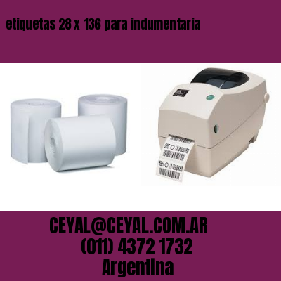 etiquetas 28 x 136 para indumentaria