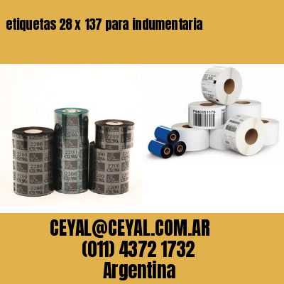 etiquetas 28 x 137 para indumentaria