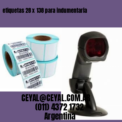 etiquetas 28 x 138 para indumentaria