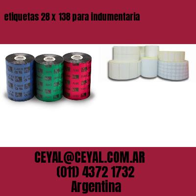 etiquetas 28 x 138 para indumentaria