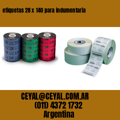 etiquetas 28 x 140 para indumentaria