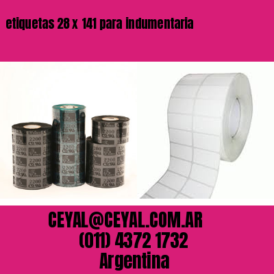 etiquetas 28 x 141 para indumentaria