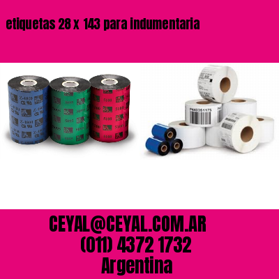 etiquetas 28 x 143 para indumentaria
