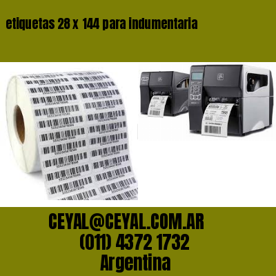 etiquetas 28 x 144 para indumentaria