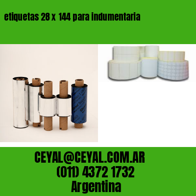 etiquetas 28 x 144 para indumentaria