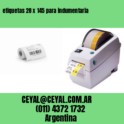 etiquetas 28 x 145 para indumentaria