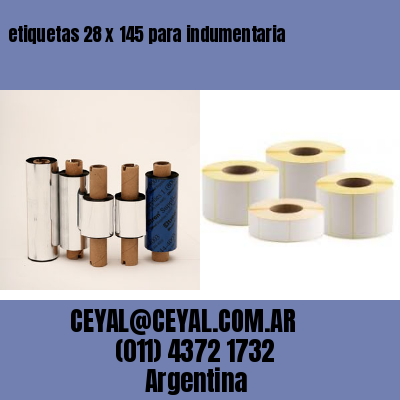 etiquetas 28 x 145 para indumentaria