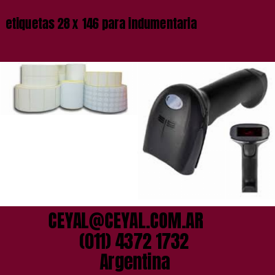 etiquetas 28 x 146 para indumentaria