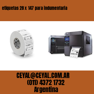 etiquetas 28 x 147 para indumentaria