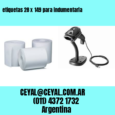 etiquetas 28 x 149 para indumentaria