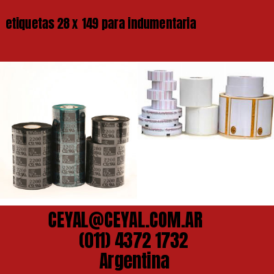 etiquetas 28 x 149 para indumentaria