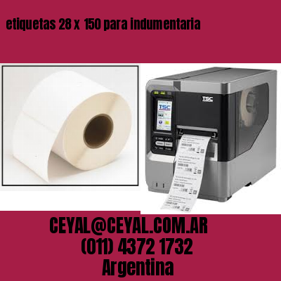 etiquetas 28 x 150 para indumentaria