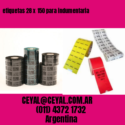 etiquetas 28 x 150 para indumentaria