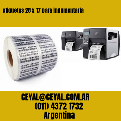 etiquetas 28 x 17 para indumentaria