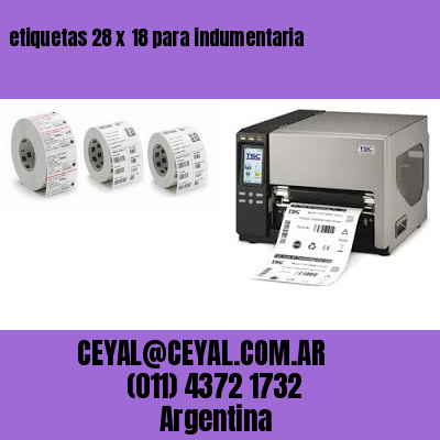 etiquetas 28 x 18 para indumentaria
