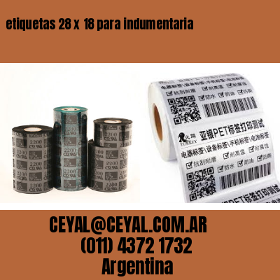 etiquetas 28 x 18 para indumentaria