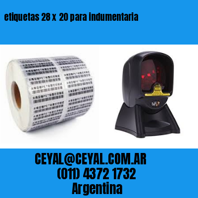etiquetas 28 x 20 para indumentaria