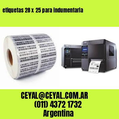 etiquetas 28 x 25 para indumentaria