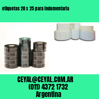 etiquetas 28 x 25 para indumentaria