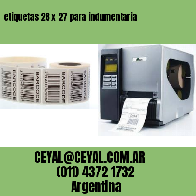 etiquetas 28 x 27 para indumentaria