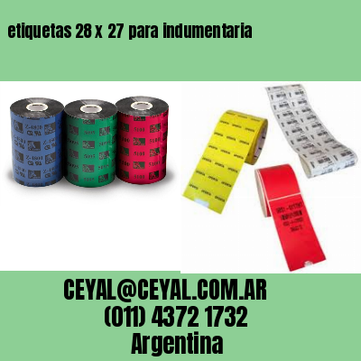 etiquetas 28 x 27 para indumentaria