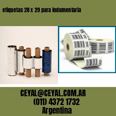 etiquetas 28 x 29 para indumentaria