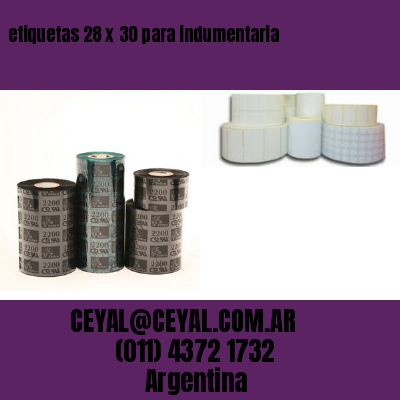 etiquetas 28 x 30 para indumentaria