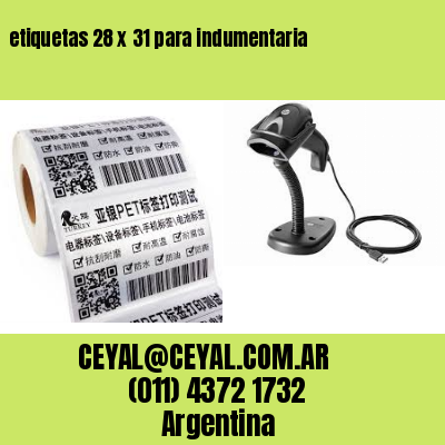 etiquetas 28 x 31 para indumentaria