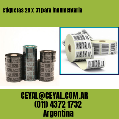 etiquetas 28 x 31 para indumentaria
