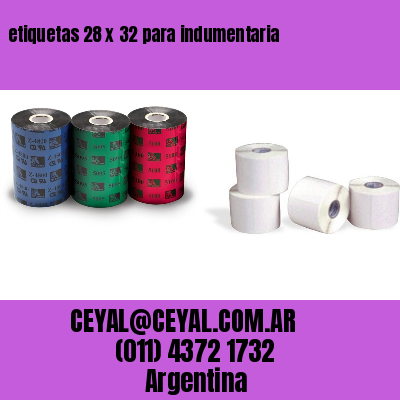 etiquetas 28 x 32 para indumentaria