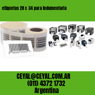 etiquetas 28 x 34 para indumentaria