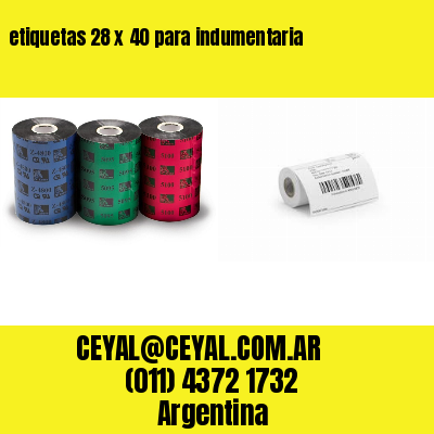 etiquetas 28 x 40 para indumentaria