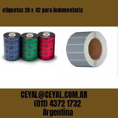 etiquetas 28 x 42 para indumentaria