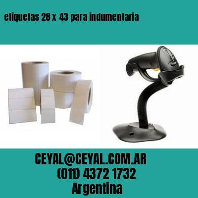 etiquetas 28 x 43 para indumentaria
