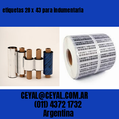 etiquetas 28 x 43 para indumentaria
