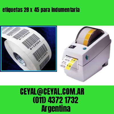 etiquetas 28 x 45 para indumentaria