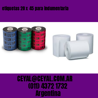 etiquetas 28 x 45 para indumentaria