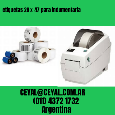 etiquetas 28 x 47 para indumentaria