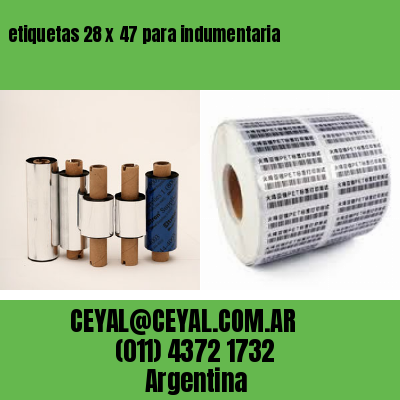 etiquetas 28 x 47 para indumentaria