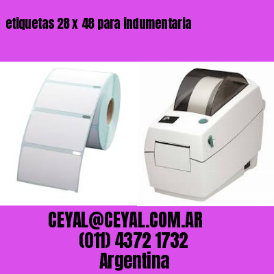 etiquetas 28 x 48 para indumentaria