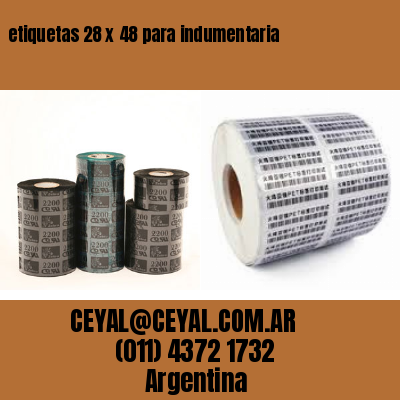etiquetas 28 x 48 para indumentaria