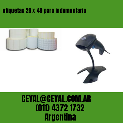 etiquetas 28 x 49 para indumentaria