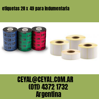 etiquetas 28 x 49 para indumentaria