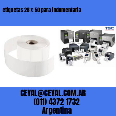 etiquetas 28 x 50 para indumentaria