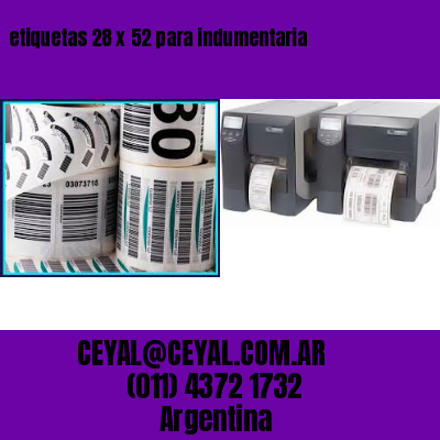 etiquetas 28 x 52 para indumentaria