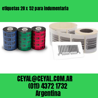 etiquetas 28 x 52 para indumentaria