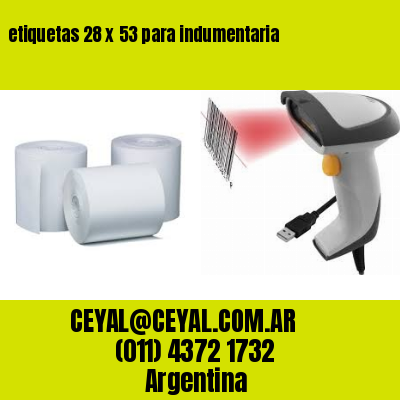 etiquetas 28 x 53 para indumentaria