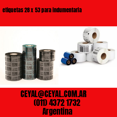 etiquetas 28 x 53 para indumentaria