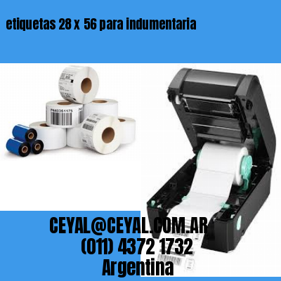 etiquetas 28 x 56 para indumentaria