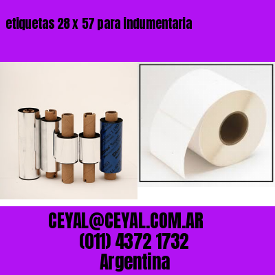 etiquetas 28 x 57 para indumentaria